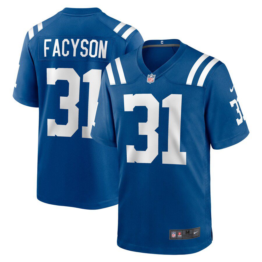 Men Indianapolis Colts 31 Brandon Facyson Nike Royal Player Game NFL Jersey